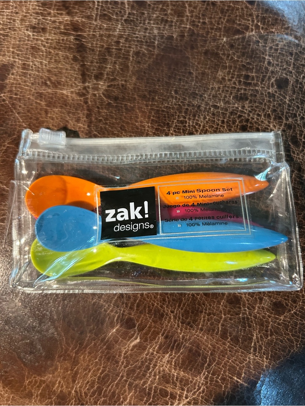 zak! designs Bright Multi-Color 4-Piece Mini Spoon Set